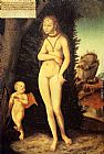 Honey Canvas Paintings - Venus With Cupid The Honey Thief